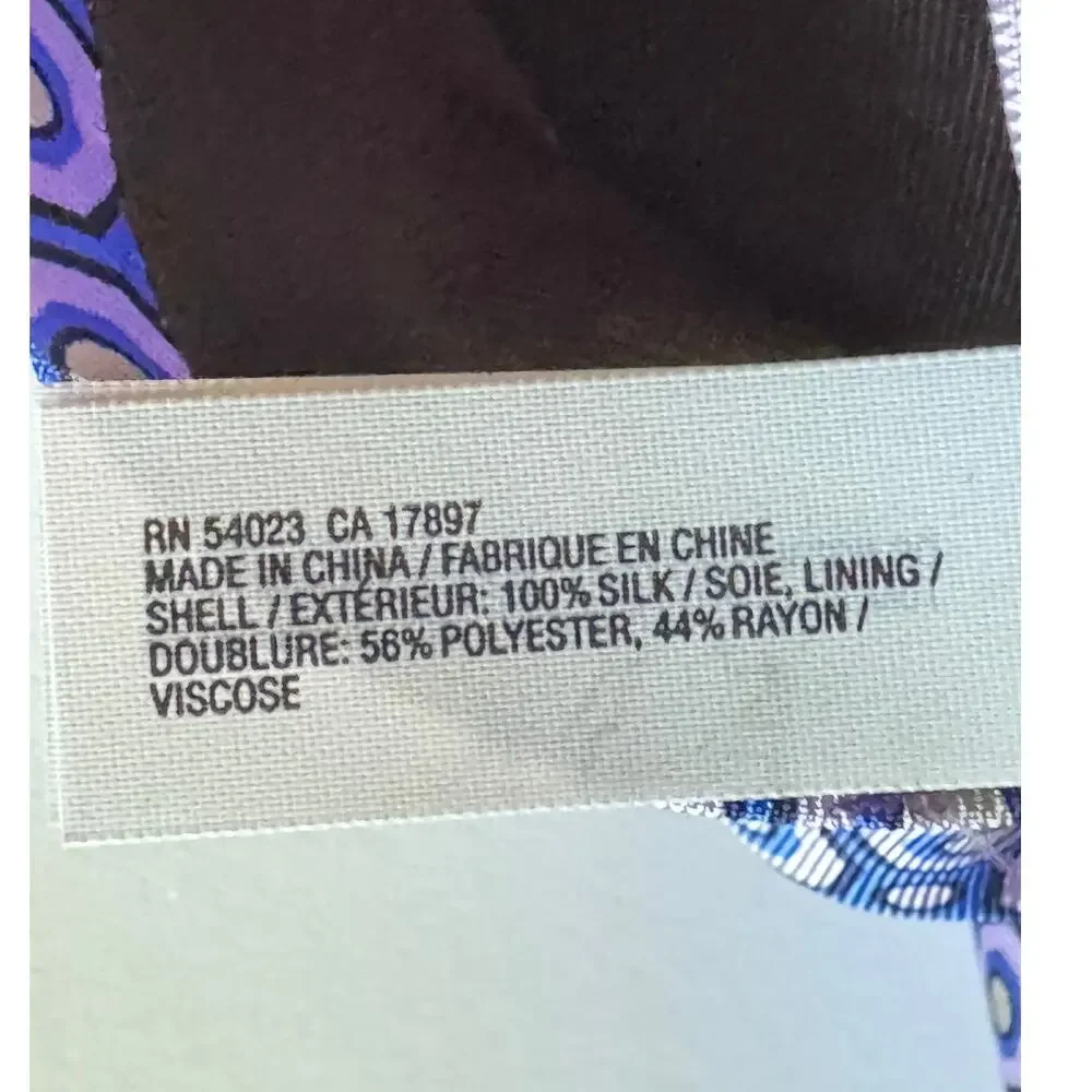 Banana Republic Geometric Silk Tie Blue Lavender Octagon Pattern 3 Inch
